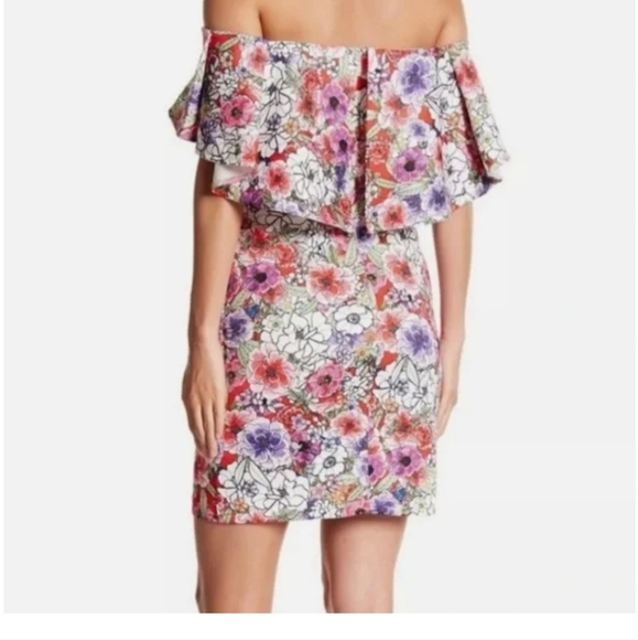 Dress, floral, scuba material, Boston Proper purchase, size 10, mini - Picture 3 of 5